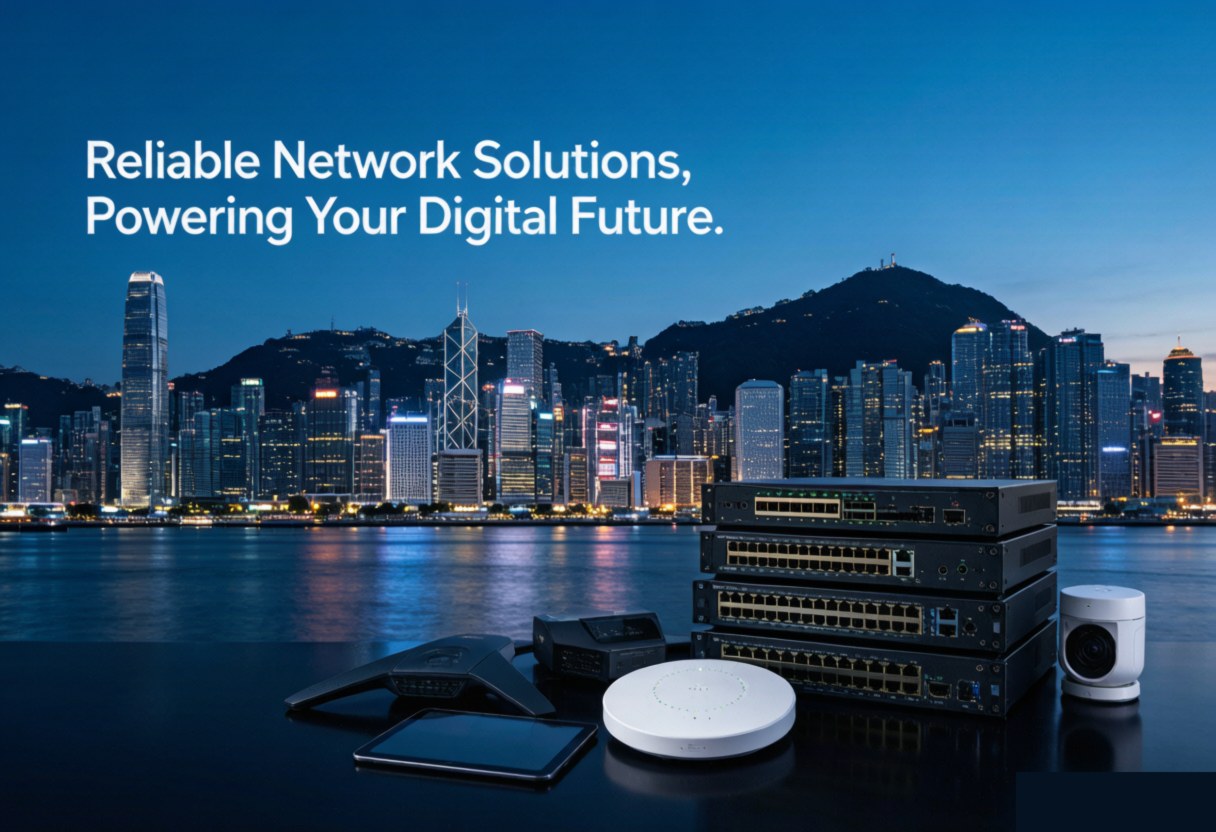 Hong Kong Skyline with Data Center & AI Network